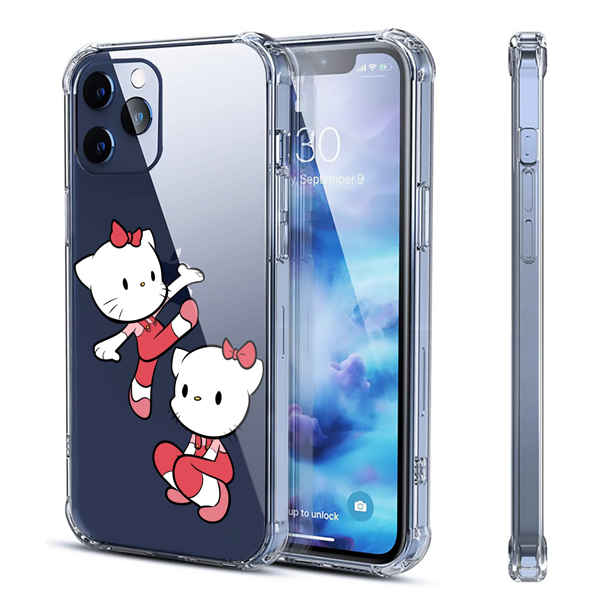（画像用） Hello Kitty ハローキティ 【iPhone 12シリーズ対応】透明スマホケース（クリアソフトケース）